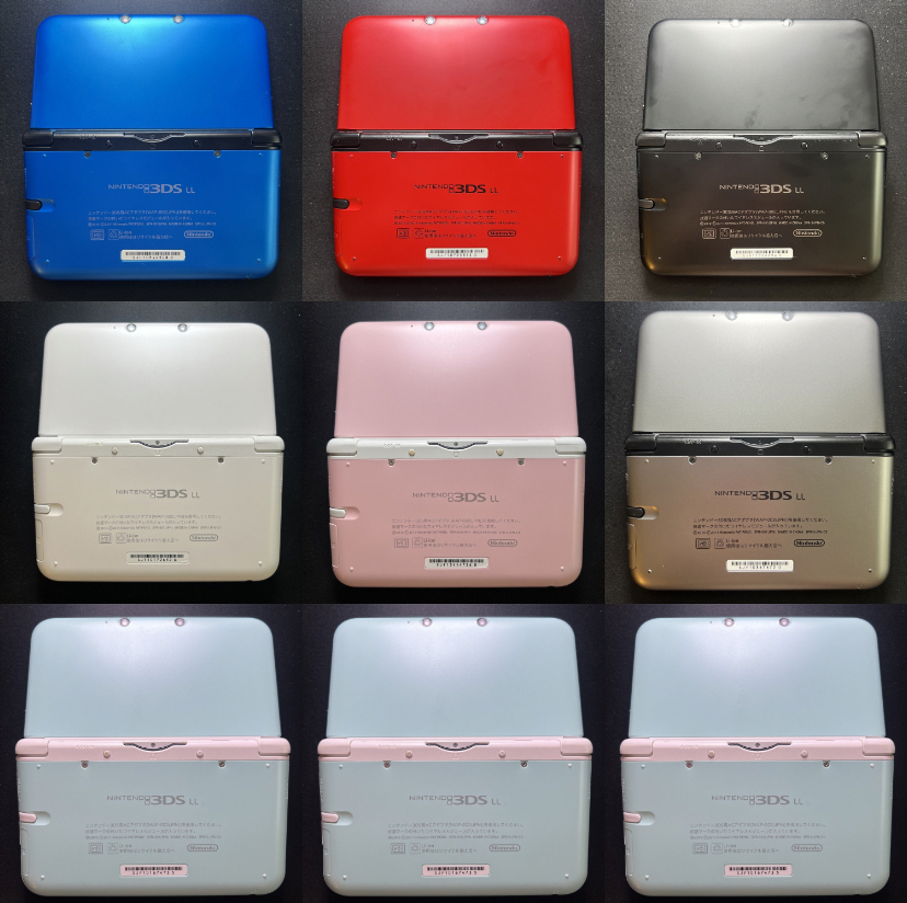 Main Colors of Japanese 3DS LL